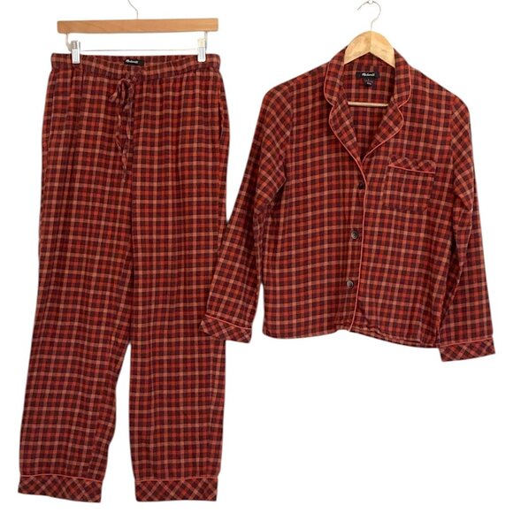 MADEWELL Flannel Bedtime Pajama Set Plaid in Reywood - Picture 6 of 14